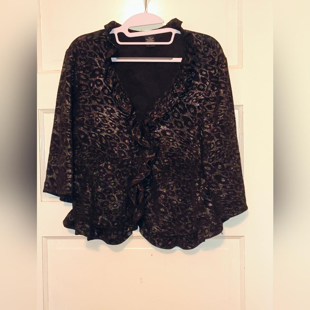 Glamour Black Leopard Print Blouse